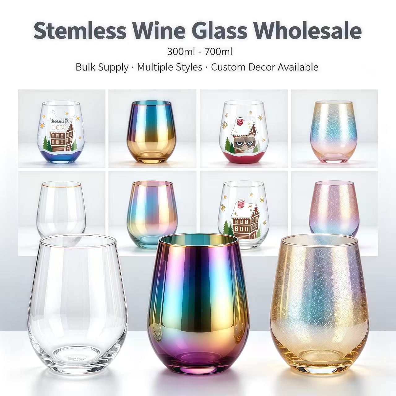 bulk stemless wine glasses wholesale custom logo & decal drinkware bulk stemless wine glasses wholesale custom logo & decal drinkware